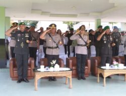 Kapolres Simalungun Hadiri Upacara Sertijab Komandan Yonif 122/Tombak Sakti, Wujud Sinergitas TNI-Polri